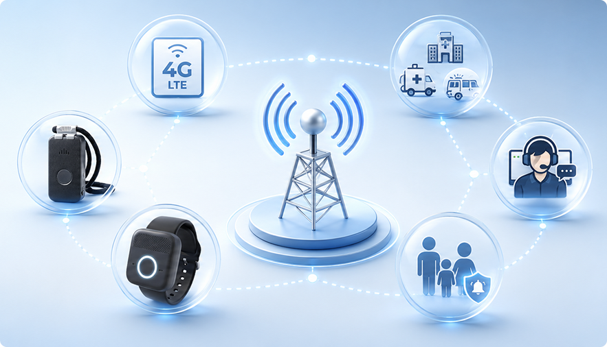 4G LTE connectivity to hospital, operator and family